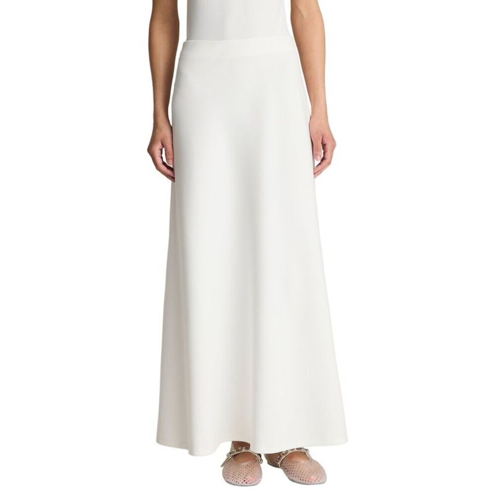 Kenneth Cole Womens  Bias Flared Maxi Skirt, White